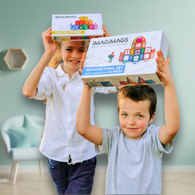 Architectural Set | Magnetic Building Tiles | Shop Imagimags Toys