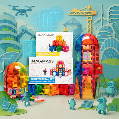 Architectural Set | Magnetic Building Tiles | Shop Imagimags Toys